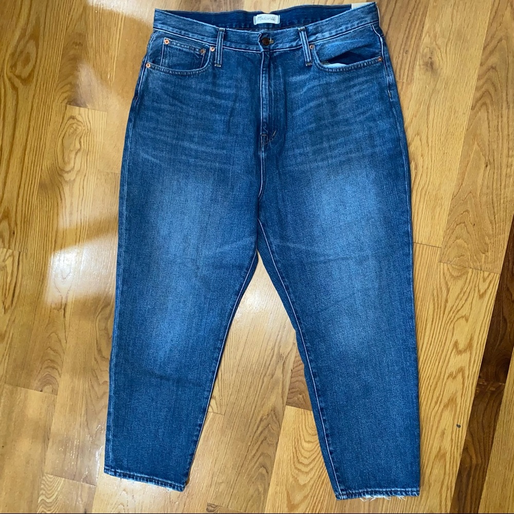 NWT Madewell Mom Jean High rise straight Denim Jeans 34 Downey Wash AG375 - Picture 4 of 16